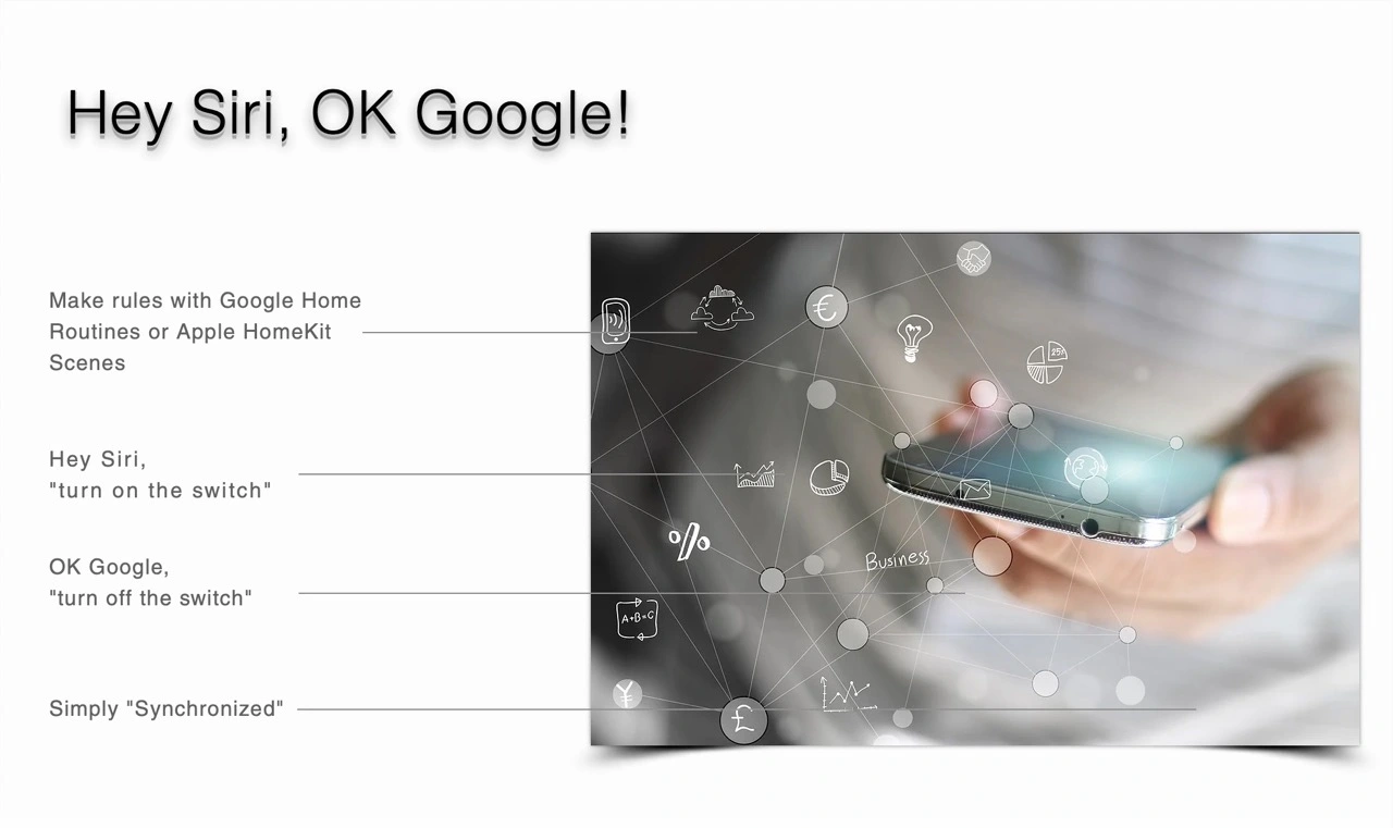 voice-activated control through Hey Siri and OK Google, HomeHome.App offers convenience and efficiency to make your home smarter and your life easier.